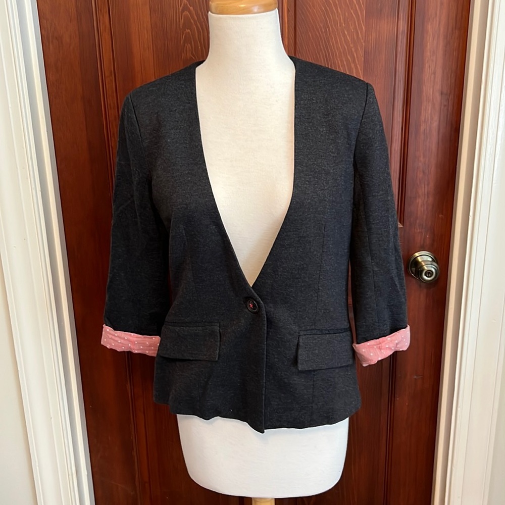 Adorable suit jacket with pink lining